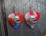 CLEARANCE Football Helmet Charm Guitar Pick Earrings - Pick Your Color