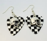 CLEARANCE Football Helmet Charm Guitar Pick Earrings - Pick Your Color