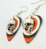 CLEARANCE Football Helmet Charm Guitar Pick Earrings - Pick Your Color