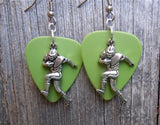 CLEARANCE Football Player Charm Guitar Pick Earrings - Pick Your Color