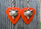 CLEARANCE Fox Charm Guitar Pick Earrings - Pick Your Color