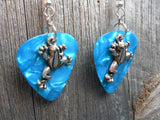 Crawling Frog Charm Guitar Pick Earrings - Pick Your Color