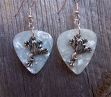 Crawling Frog Charm Guitar Pick Earrings - Pick Your Color