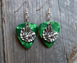 CLEARANCE Frog on a Lilypad Charm Guitar Pick Earrings - Pick Your Color