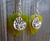 CLEARANCE Frog on a Lilypad Charm Guitar Pick Earrings - Pick Your Color