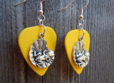 CLEARANCE Frog on a Lilypad Charm Guitar Pick Earrings - Pick Your Color