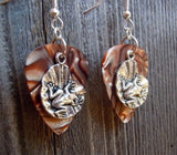 CLEARANCE Frog on a Lilypad Charm Guitar Pick Earrings - Pick Your Color