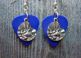 CLEARANCE Frog on a Lilypad Charm Guitar Pick Earrings - Pick Your Color