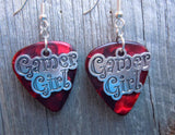 Gamer Girl Charm Guitar Pick Earrings - Pick Your Color