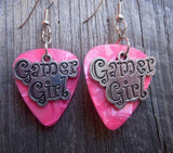 Gamer Girl Charm Guitar Pick Earrings - Pick Your Color