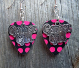 Gamer Girl Charm Guitar Pick Earrings - Pick Your Color