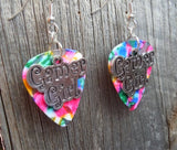 Gamer Girl Charm Guitar Pick Earrings - Pick Your Color
