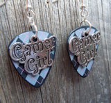 Gamer Girl Charm Guitar Pick Earrings - Pick Your Color