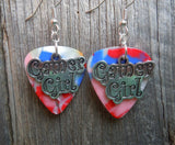 Gamer Girl Charm Guitar Pick Earrings - Pick Your Color