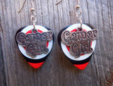 Gamer Girl Charm Guitar Pick Earrings - Pick Your Color