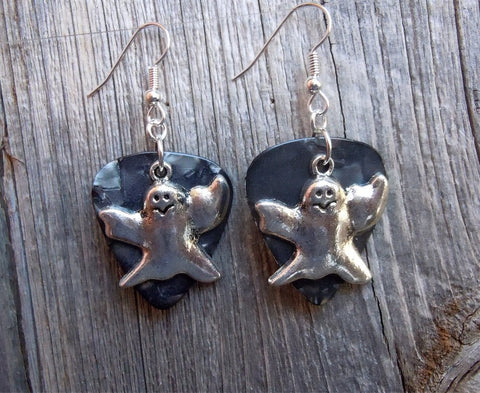 Ghost Charm Guitar Pick Earrings - Pick Your Color