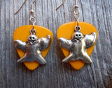 Ghost Charm Guitar Pick Earrings - Pick Your Color