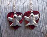 Ghost Charm Guitar Pick Earrings - Pick Your Color