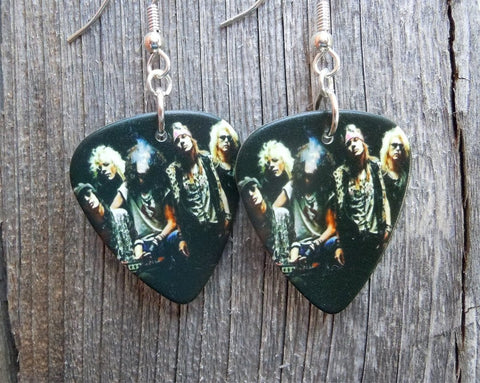 Guns n Roses Group Picture Guitar Pick Earrings