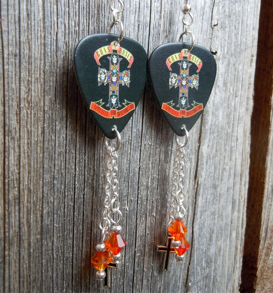 George Michael Guitar Pick Earrings with Charm and Swarovski Crystal D –  SimplyRaevyn