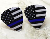 Police Support Awareness Flag Guitar Pick Cufflinks