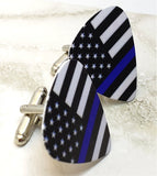 Police Support Awareness Flag Guitar Pick Cufflinks