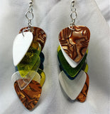 Cascading MultiColor Guitar Pick Earrings