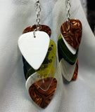 Cascading MultiColor Guitar Pick Earrings