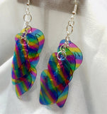 Rainbow Stripes Cascading Guitar Pick Earrings