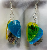 Cascading Multiple Color Guitar Pick Earrings