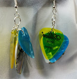 Cascading Multiple Color Guitar Pick Earrings