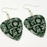 Love Emojis Guitar Pick Earrings