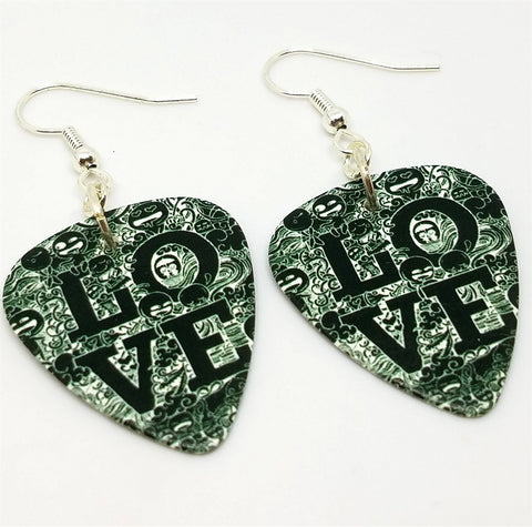 Love Emojis Guitar Pick Earrings