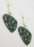 Love Emojis Guitar Pick Earrings with White Swarovski Crystals