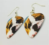 Bulldog Puppy Guitar Pick Earrings