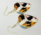 Bulldog Puppy Guitar Pick Earrings