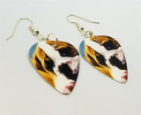 Bulldog Puppy Guitar Pick Earrings