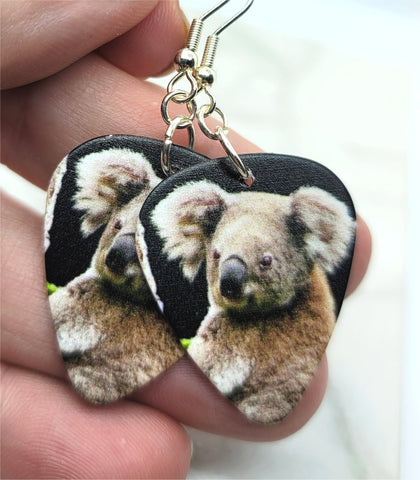 Koala Bear Guitar Pick Earrings