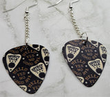 Ouija Board Planchettes Guitar Pick Earrings