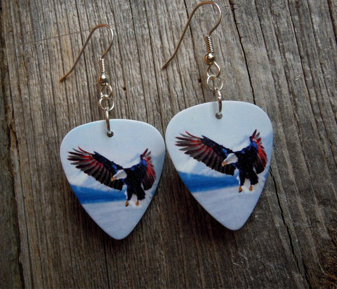 Bald Eagle Guitar Pick Earrings