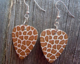 Giraffe Patterned Guitar Pick Earrings