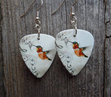 Musical Hummingbird Guitar Pick Earrings