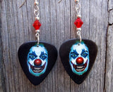 Evil Clown with Red Nose Guitar Picks with Red Swarovski Crystals
