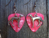 Greyhound Charm Guitar Pick Earrings - Pick Your Color