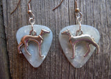 Greyhound Charm Guitar Pick Earrings - Pick Your Color