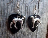 Greyhound Charm Guitar Pick Earrings - Pick Your Color