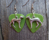 Greyhound Charm Guitar Pick Earrings - Pick Your Color