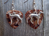 Greyhound Charm Guitar Pick Earrings - Pick Your Color