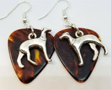 Greyhound Charm Guitar Pick Earrings - Pick Your Color
