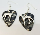 Greyhound Charm Guitar Pick Earrings - Pick Your Color